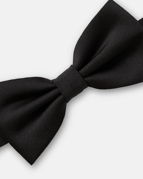 Silk Matte Lustre Bow Tie, Black, hi-res